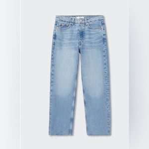 MANGO High-waist cropped straight jeans. Size: 8 US.